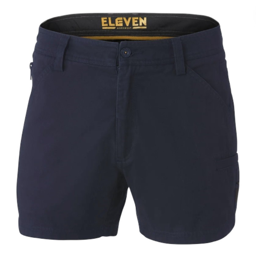 ELEVEN Lightweight Jolt Workwear Short, Size 82R/32, 100% Cotton Twill, Nav