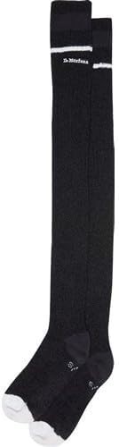 DR. MARTENS MARL Cotton Blend Long Socks, Black, Size Medium/Large, AD08500