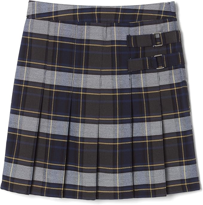 FRENCH TOAST Big Girls Plaid Adjustable Waist Pleated-Front Two-tab Scooter