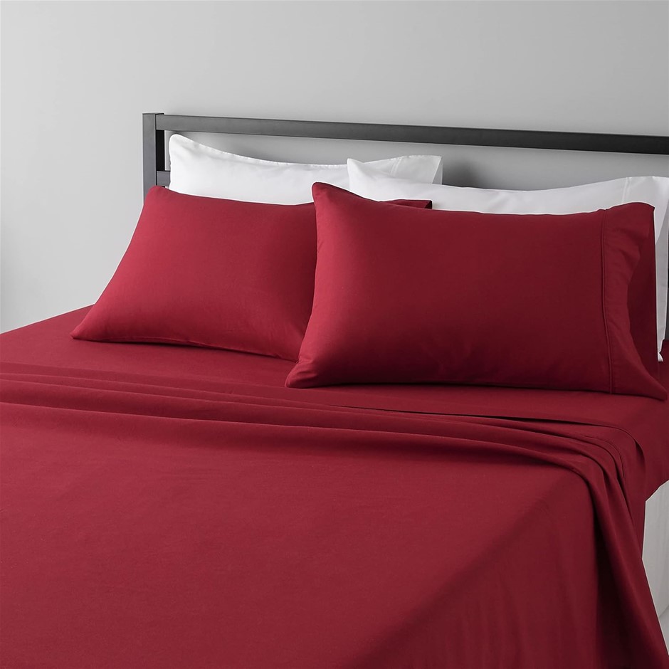 AMAZON BASICS Lightweight Super Soft Easy Care Microfiber Bed Sheet Set wit