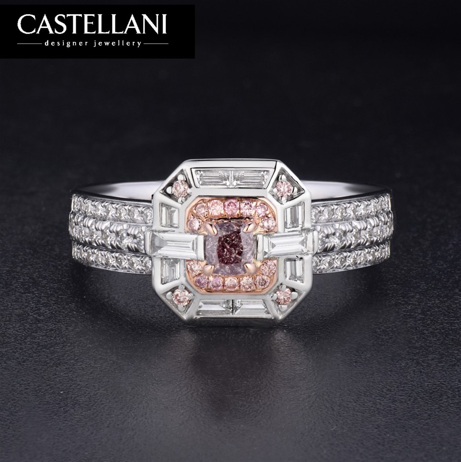 0.86tcw Fancy Pink Diamond Gold Ring