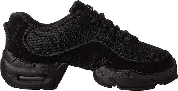 BLOCH Women's Boost DRT Suede and Mesh Split Sole Dance Shoe, Black, Size U