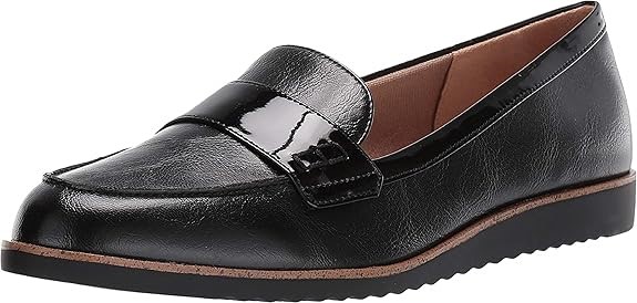 LIFESTRIDE Women's Zee Loafer, Black Polish Gator, US 11 / UK 9 / EU 42 / 2