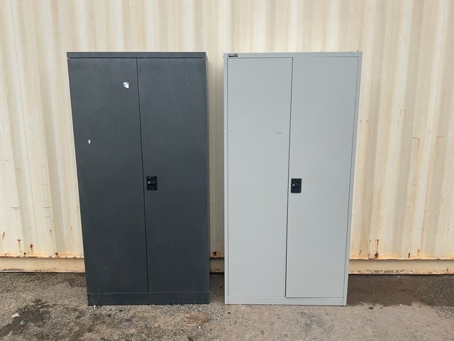 <p>2 Metal Stationery Cabinets</p>