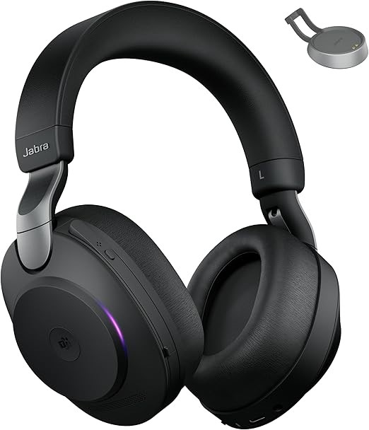 JABRA Evolve2 85 Noise Cancelling Headphones with Mic - Hi-Res Premium Soun
