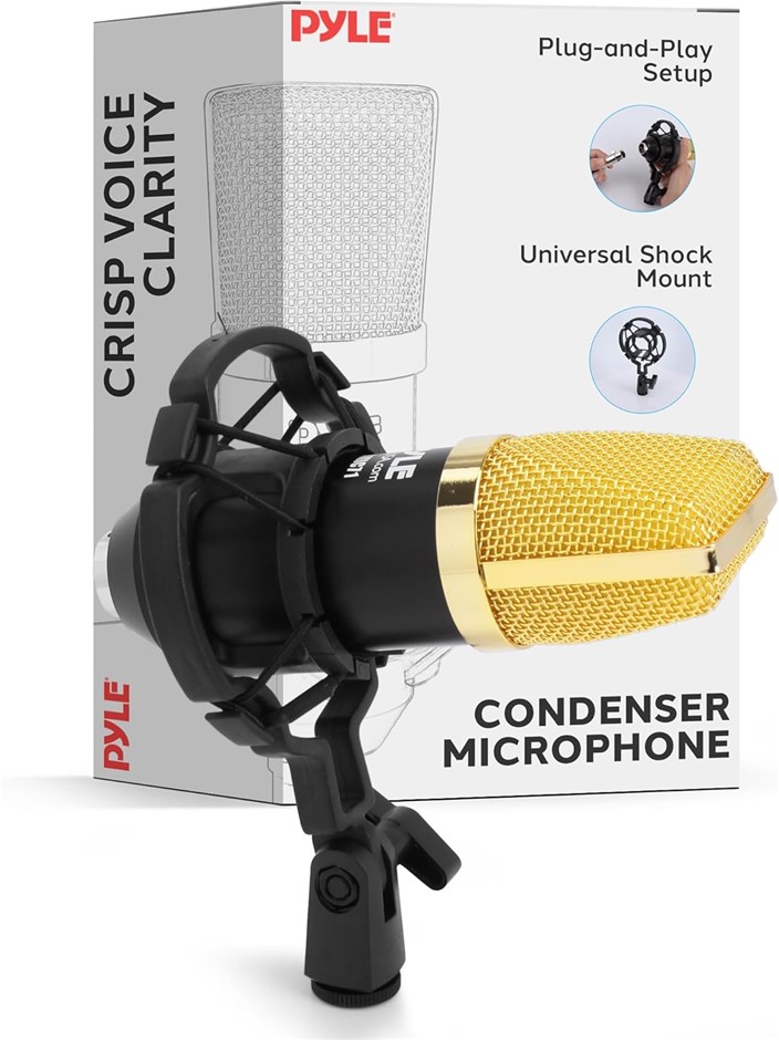 PYLE XLR Condenser Microphone for Podcasting, Streaming & Gaming – Cardioid