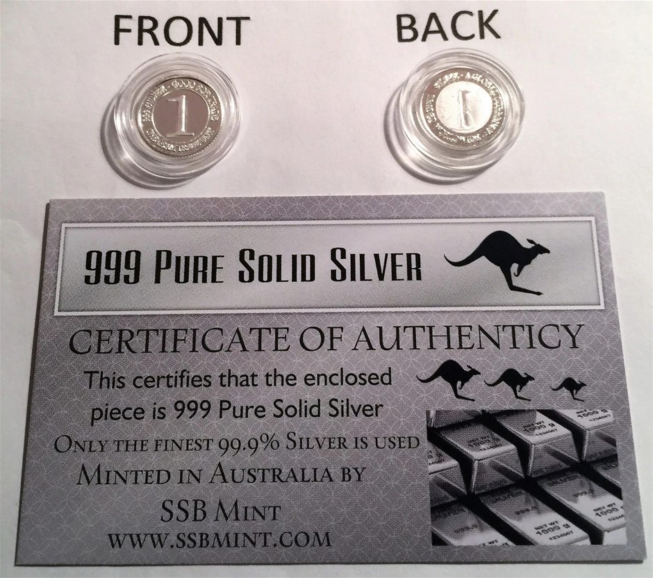 Global Trade Unit 1g(Approx) 999 Pure Silver Coin with Certificate, Invest