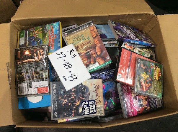 Mixed Assorted DVD / VCD / CD Movies (57x38x43:cm)
