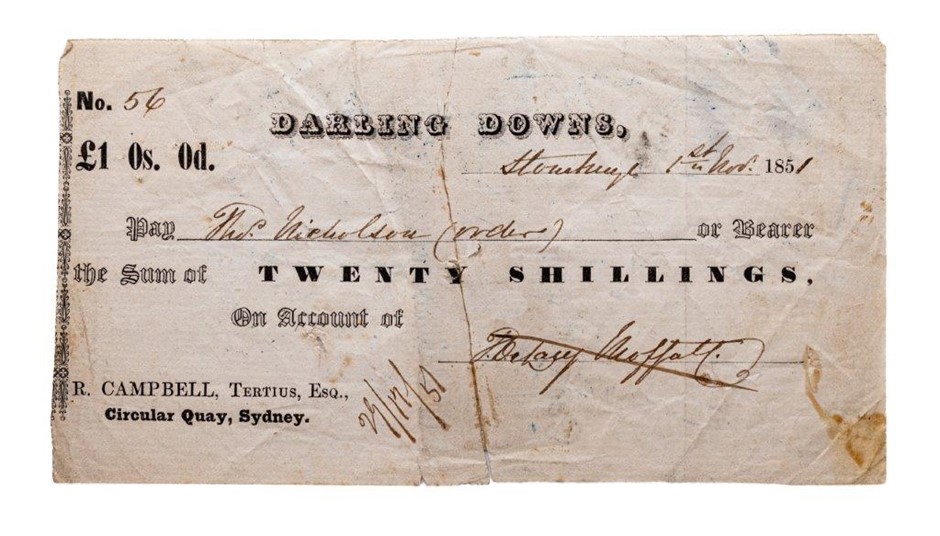AU Darling Downs, one pound, c.1851