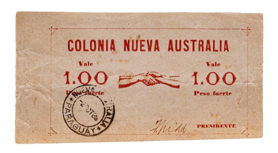 New Australia Colony, Paraguay, one peso, c.1895