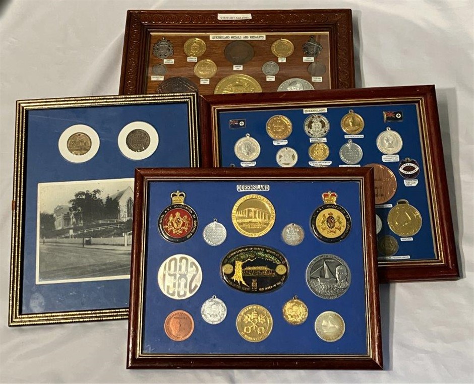 Approx. 55 x Asstd Queensland Medals, Medalets and Badges