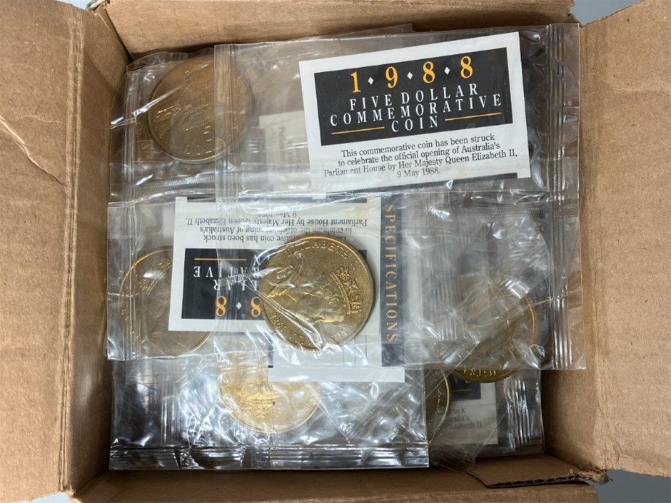 50 x AU 1988 $5 Uncirculated Commemorative coins