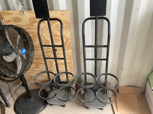 <p>2 x Oxy Bottle Trolleys </p>