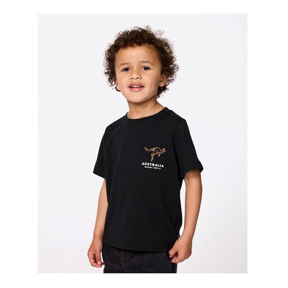 2 x RIP CURL Boy's Road Trip T-Shirt, Size 1-2, Black. RRP: $29.99. Buyers