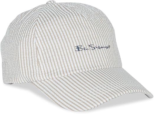 BEN SHERMAN Men's Seersucker Cap, Multicolor, One Size, Sand. RRP: $49.95.