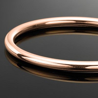 BIJ'OR-18ct Heavy Rose Gold Plated, Classic 5mm Wide Solid Golf,RRP $150