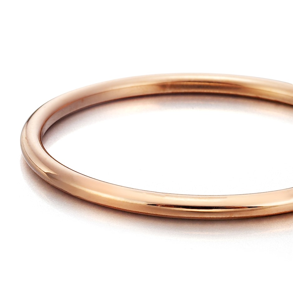 BIJ'OR-18ct Heavy Rose Gold Plated, Classic 5mm Wide Solid Golf,RRP $150
