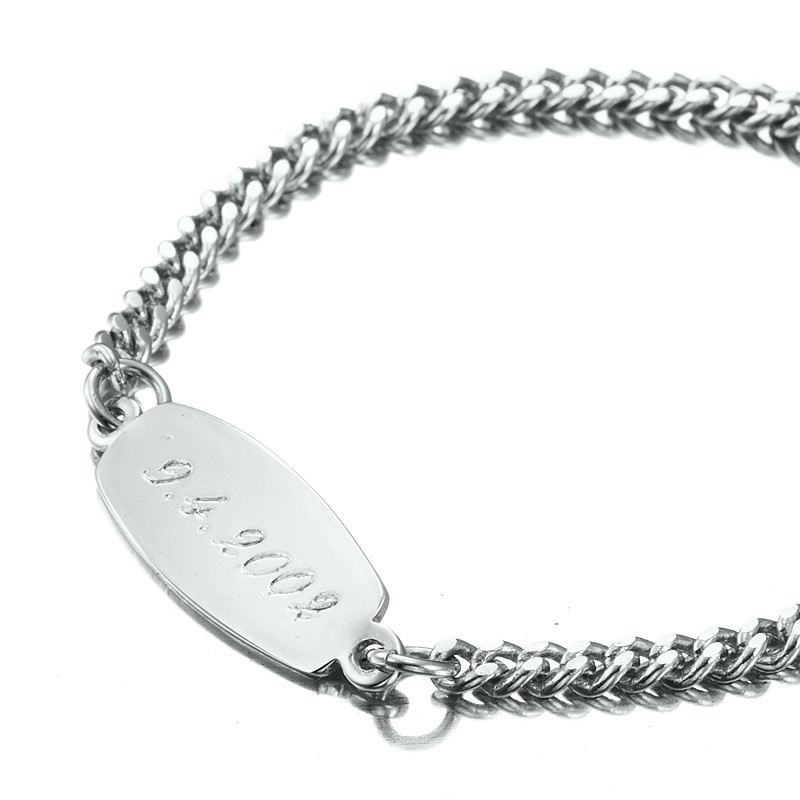 BIJ'OR-4.5" (11.4 cm), 925 Sterling Silver Plated Baby ID Bracelet,RRP $35