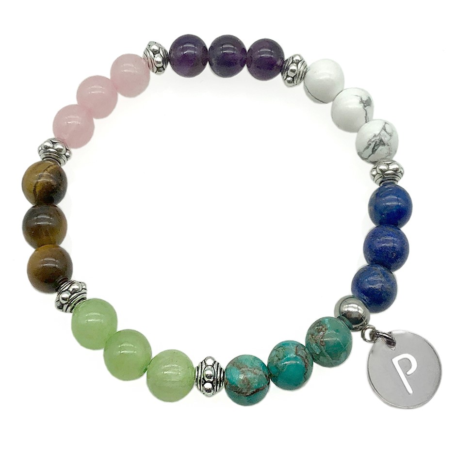 Initial Charm Letter  'P' Pendant Necklace