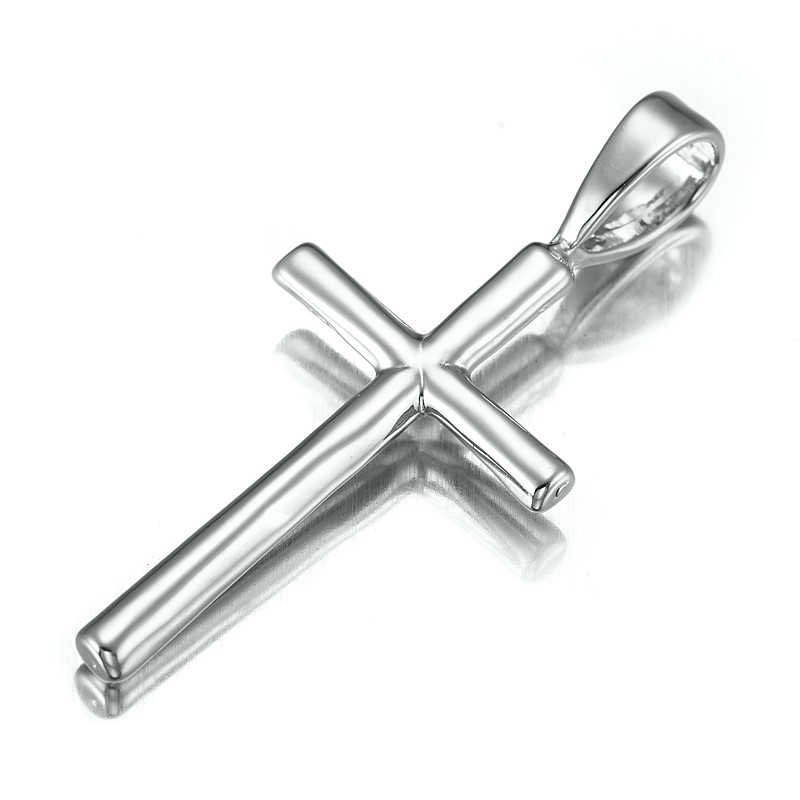 BIJ'OR-925 Sterling Silver Plated Holy Cross Pendant-USA,RRP $25