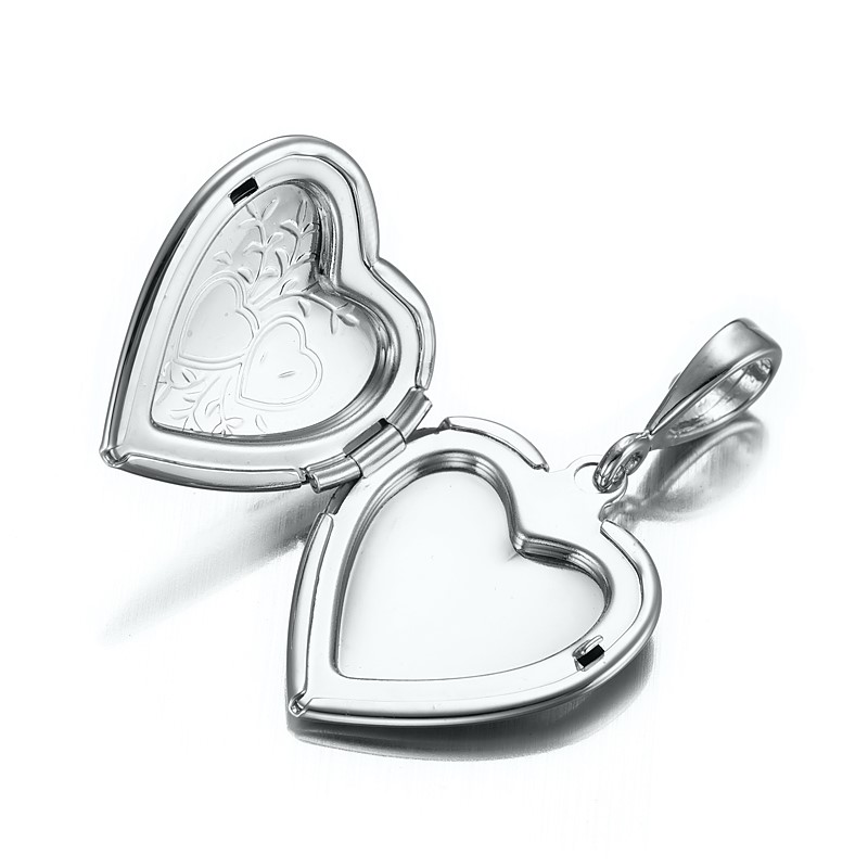 BIJ'OR-925 Sterling Silver Plated Heart Locket Pendant-USA,RRP $35
