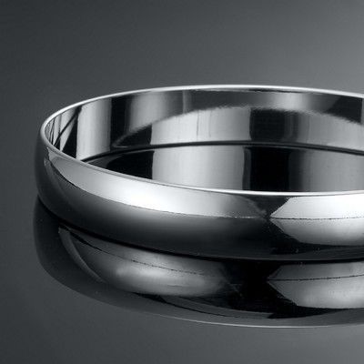 BIJ'OR-925 Sterling Silver Plated, 60mm Wide 10mm Plain Bangle-USA,RRP $65