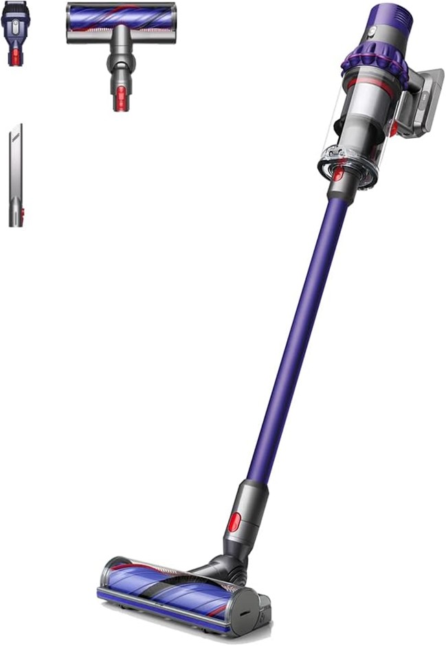 DYSON V10 Cyclone Cordless Vacuum Cleaner (Purple/Iron). NB: no box
