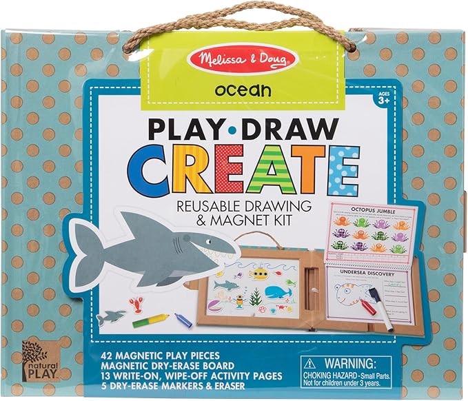 MELISSA & DOUG Natural Play - Play Draw Create, Resuable Drawing & Magnet K