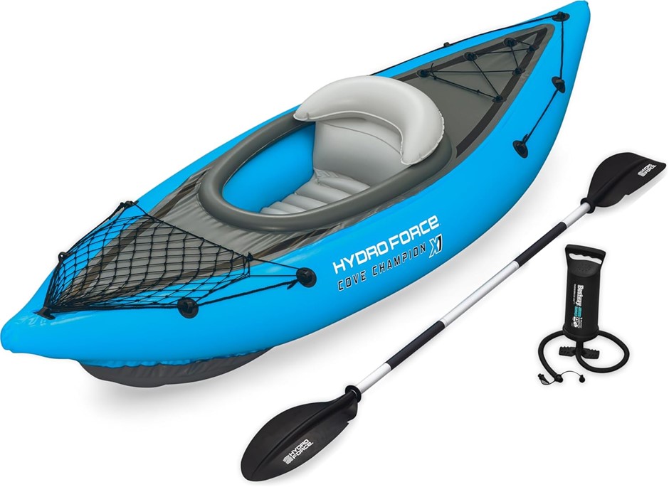 BESTWAY Hydro-Force Cove Champion X1 Kayak, Inflatable Boat Set with Hand P