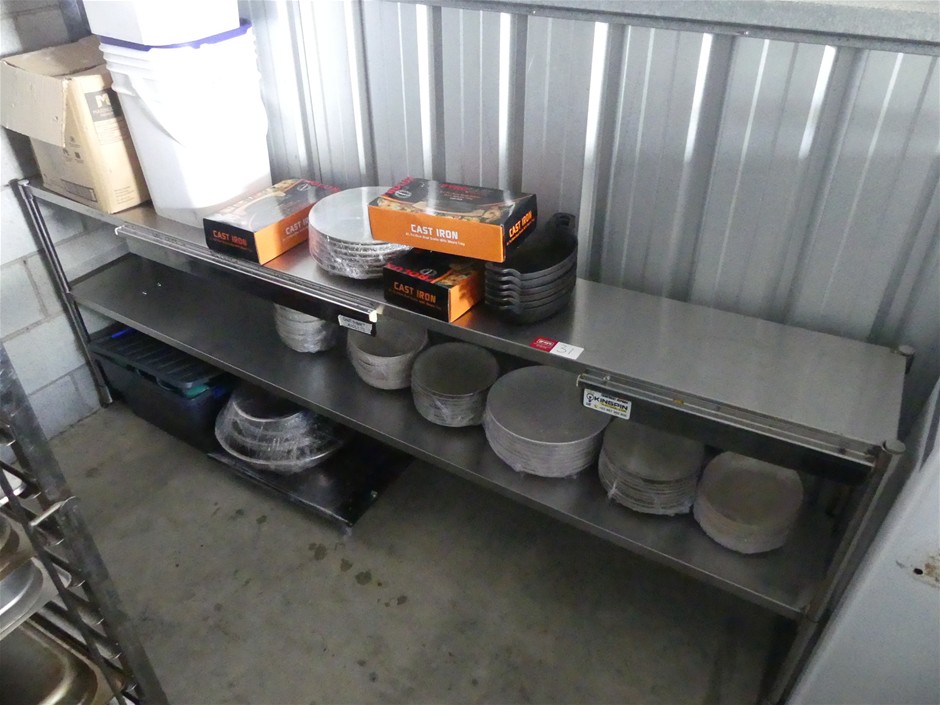 <B>Preperation Counter Top Shelving Unit And Contents</B>