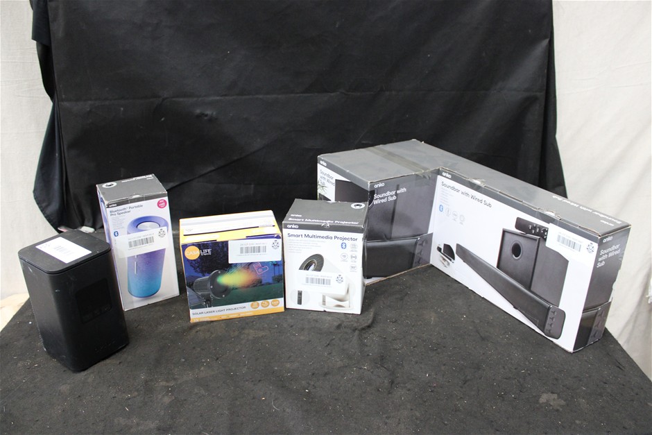 Assorted Homewares Including Speakers and Projectors