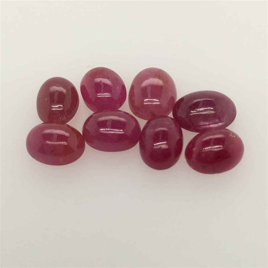 Eight Loose Natural Ruby, 18.96ct in Total