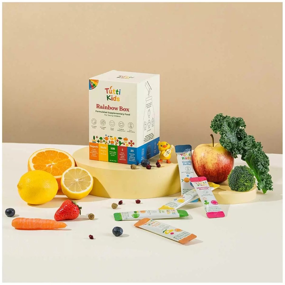 3 x TUTTI KIDS Rainbox Box (25 x 4g). NB: Best before 05/2026.