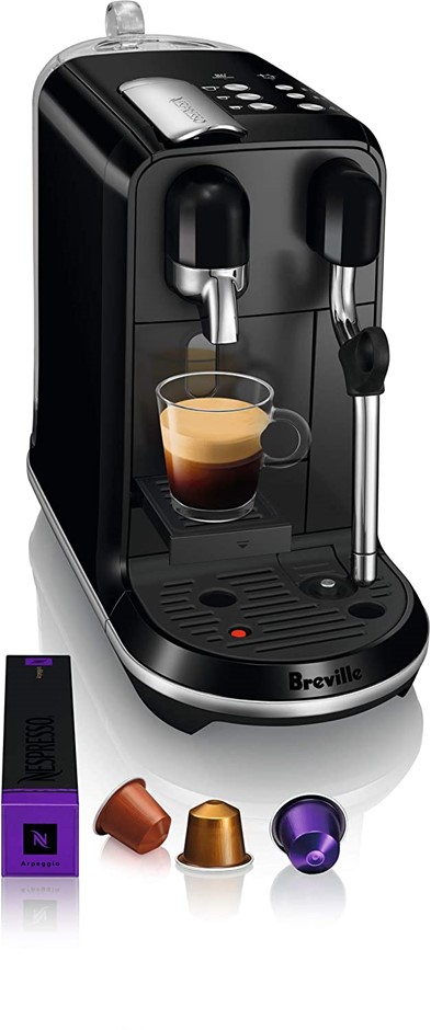 THE BREVILLE Nespresso Creatista Uno Coffee Machine, Black, 41.4 x 16.8 x 3