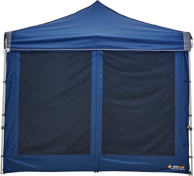 OZTRAIL Gazebo Deluxe 2-in-1 Wall Kit 3.0, Mesh and Solid Panel Design with