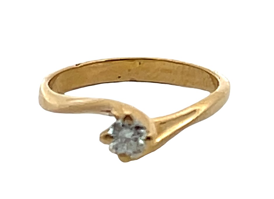 18 Yellow Gold 0.20ct Diamond Solitaire Ring