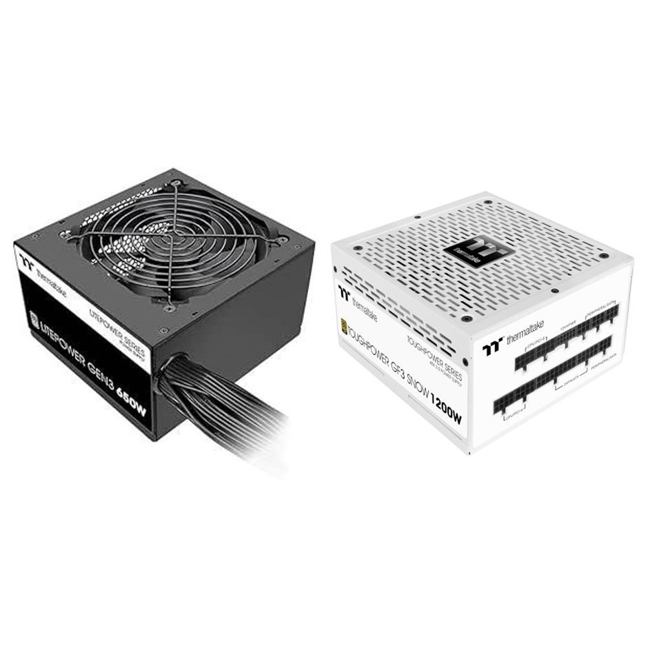 2 x Assorted Power Supplies For Desktops. 1 x THERMALTAKE Toughpower GF3 Sn