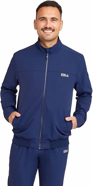 FILA Men's Classic 2.0 Jacket, Size M, New Navy 777, ASJ13087. RRP: $140.