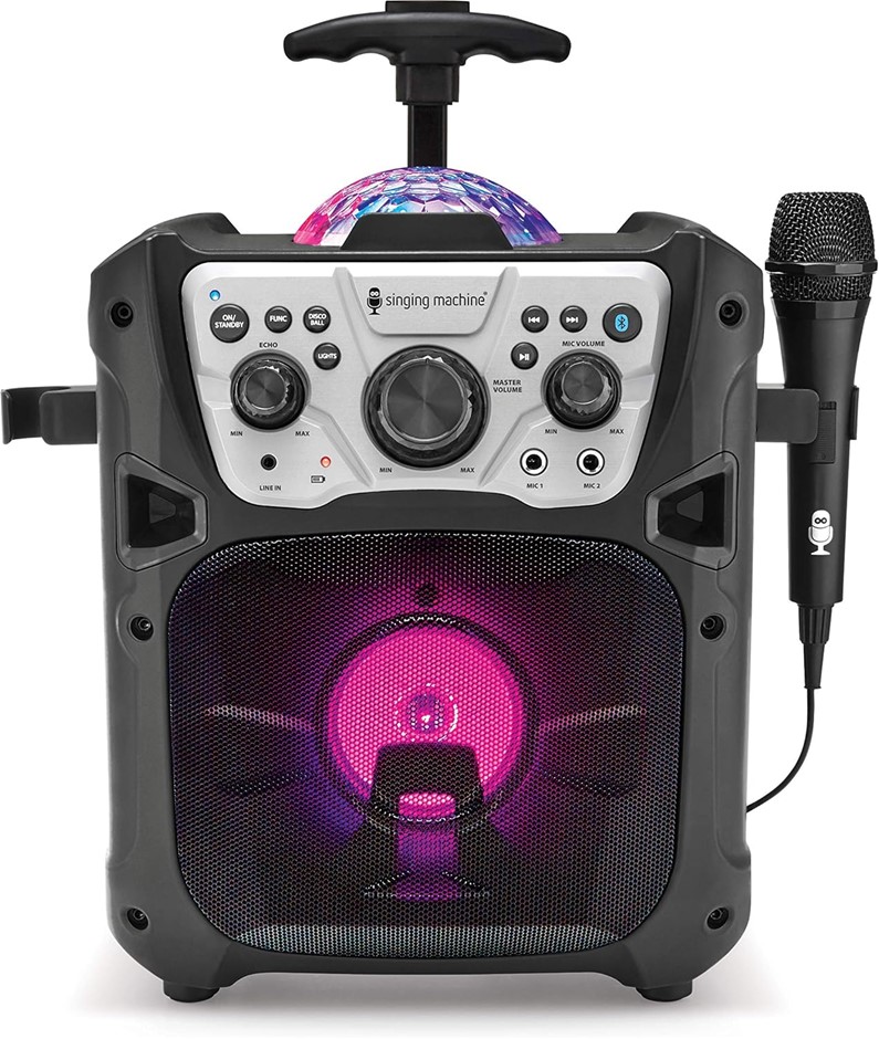 Singing Machine SML640 Fiesta Go, Bluetooth Party Speaker. NB: Used, Missin