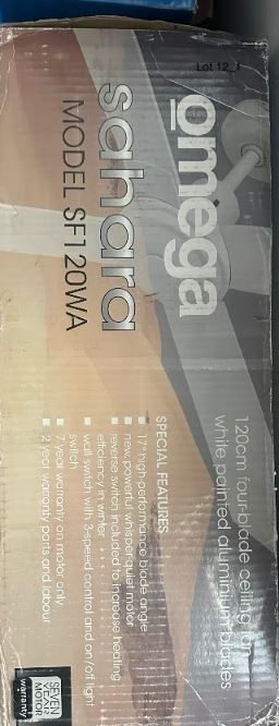 END OF LEASE AUCTION: Omega Ceiling Fan