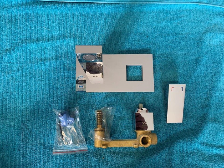 New in Box Simply Inspiring Wall Mounted Spout with Hot and Cold Mixer