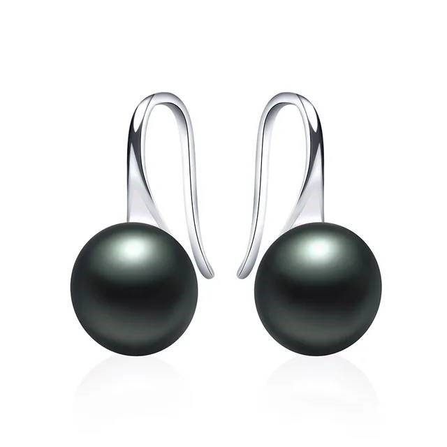 BIJ'OR - Designer French Hook Drop Earrings made with Genuine Black