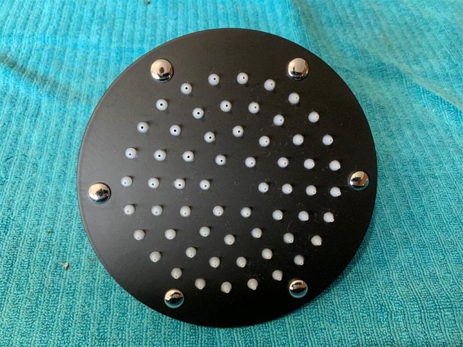 New in Box C & H Sunny Shower Head 150mm, Matte Black - Qty 2