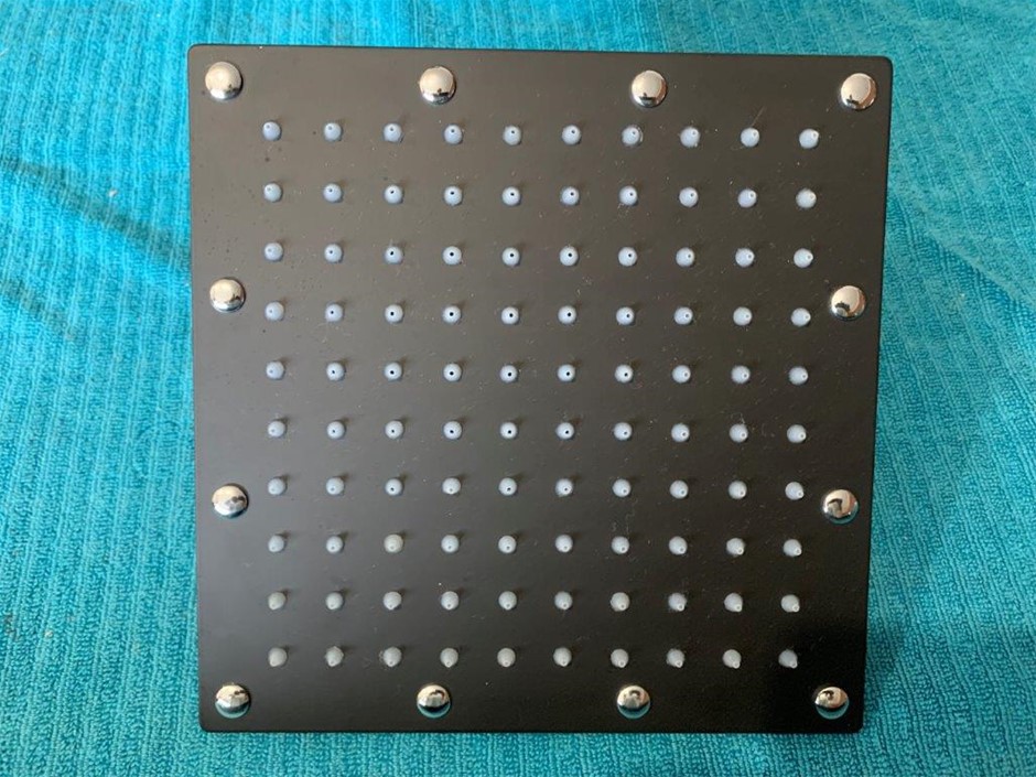 New in Box C & H Sunny Shower Head 200mm, Matte Black - Qty 2