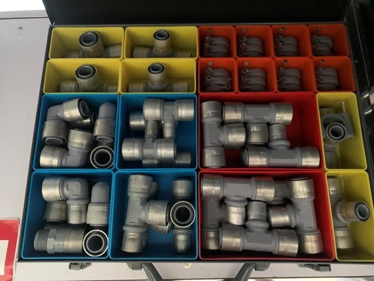 New Metal Carry case with Buteline Joiners & Pipe Clips