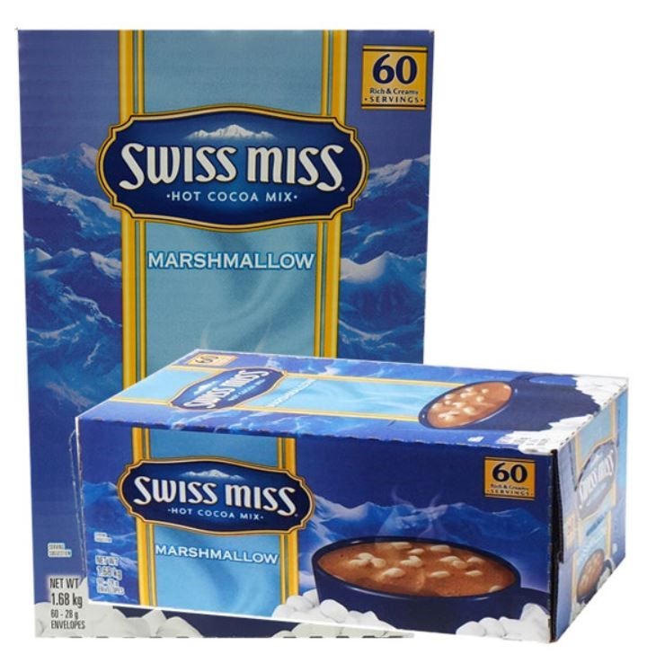 2 x Box of 60pk SWISS MISS Hot Cocoa Mix 28g, Milk Chocolate Flavour. NB: N