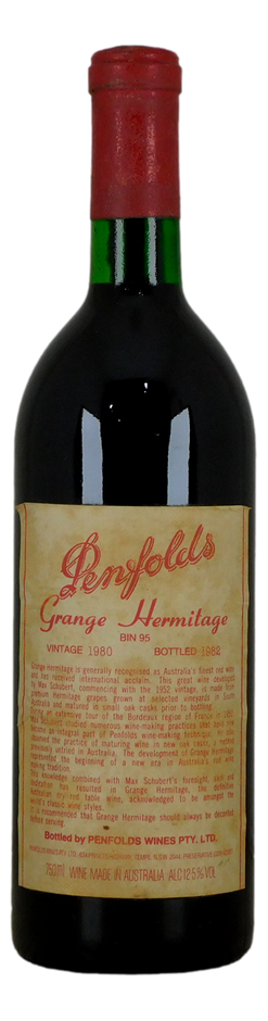 Penfolds Bin 95 Grange Hermitage 1980 (1x 750mL) SA.