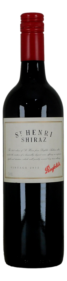 Penfolds St Henri Shiraz 2012 (1x 750mL), SA. Screwcap closure.