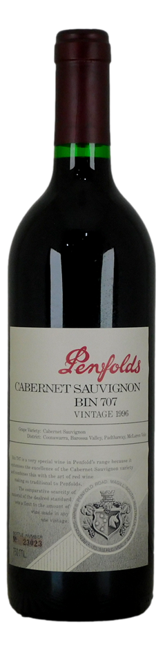 Penfolds `Bin 707` Cabernet Sauvignon 1996 (1 x 750mL) SA.