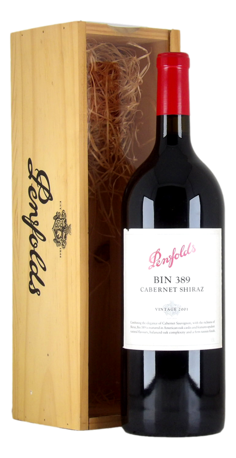 Penfolds `Bin 389` Cabernet Shiraz 2001 (1 x 1.5L Magnum) SA.